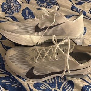 Nike White and Gray Road Racing Shoe